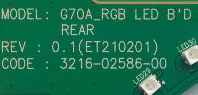 LED RING PARA MONITOR / NUMERO DE PARTE 3216-02586-00 / ET210201 / A53818A / MODELO LS28GA700NNXZA LA01 - Imagen 3